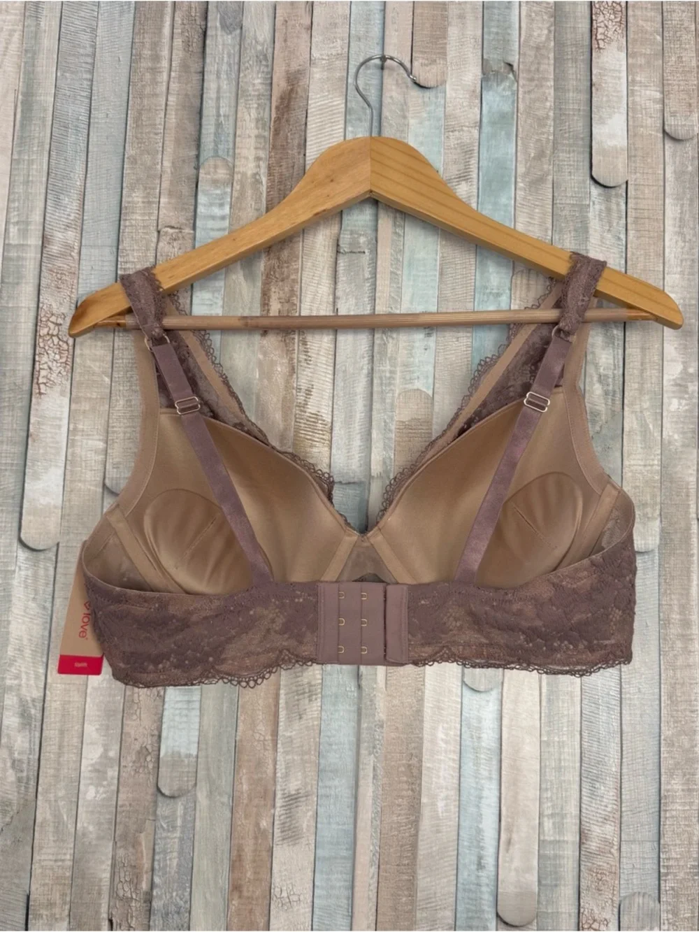 New Thirdlove 38C All Day Lace Uplift Plunge Bra Twilight Taupe Underwire NWT